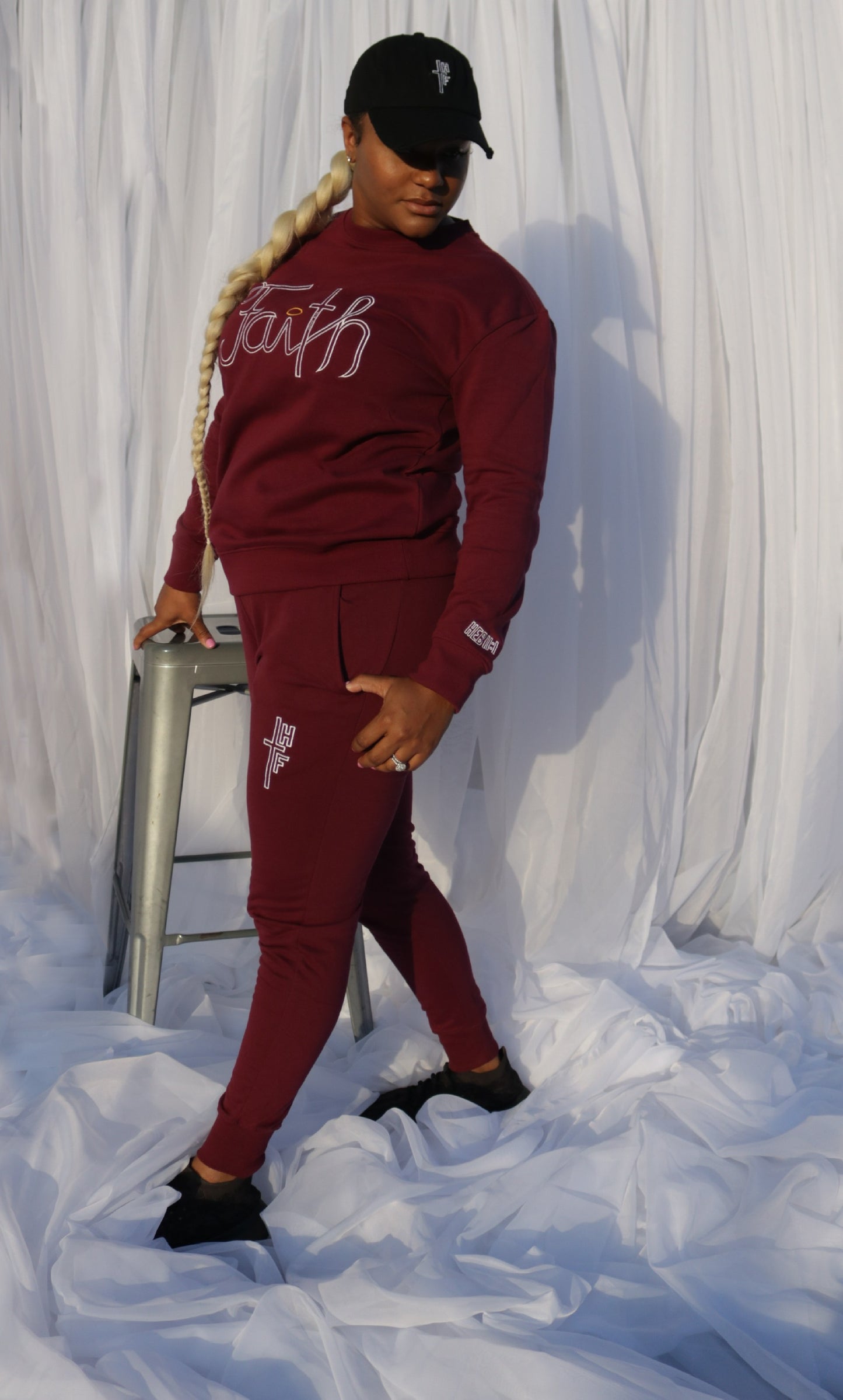 BURGUNDY JOGGERS