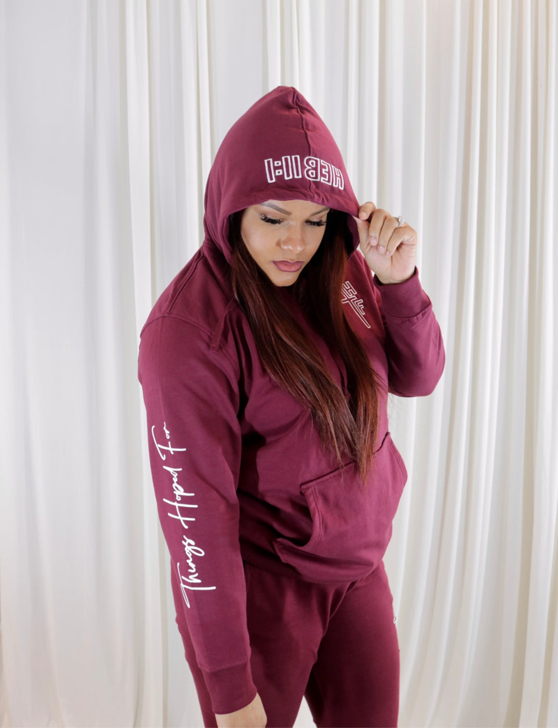 BURGUNDY HOODIE
