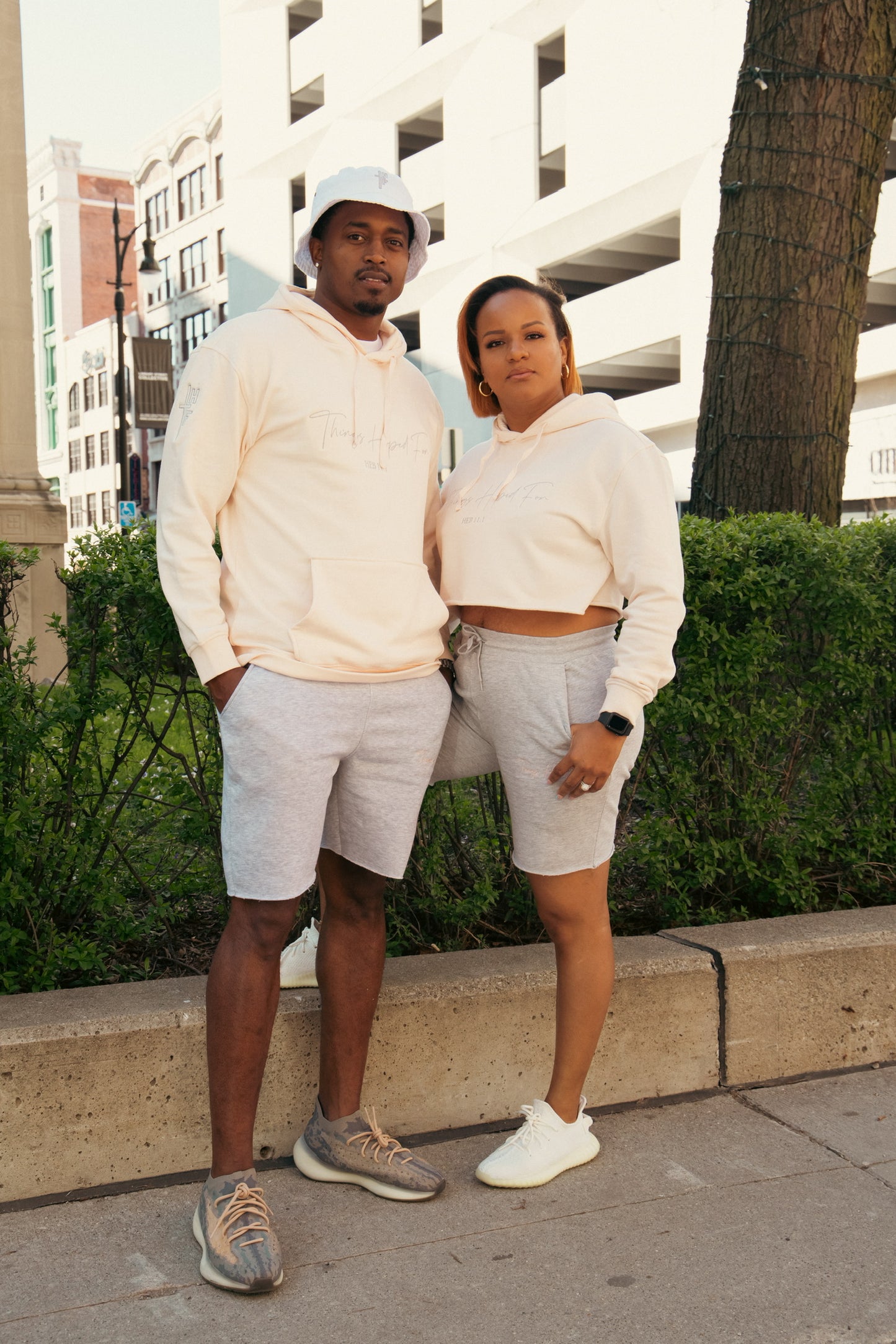 COOL GRAY SWEATSHORTS