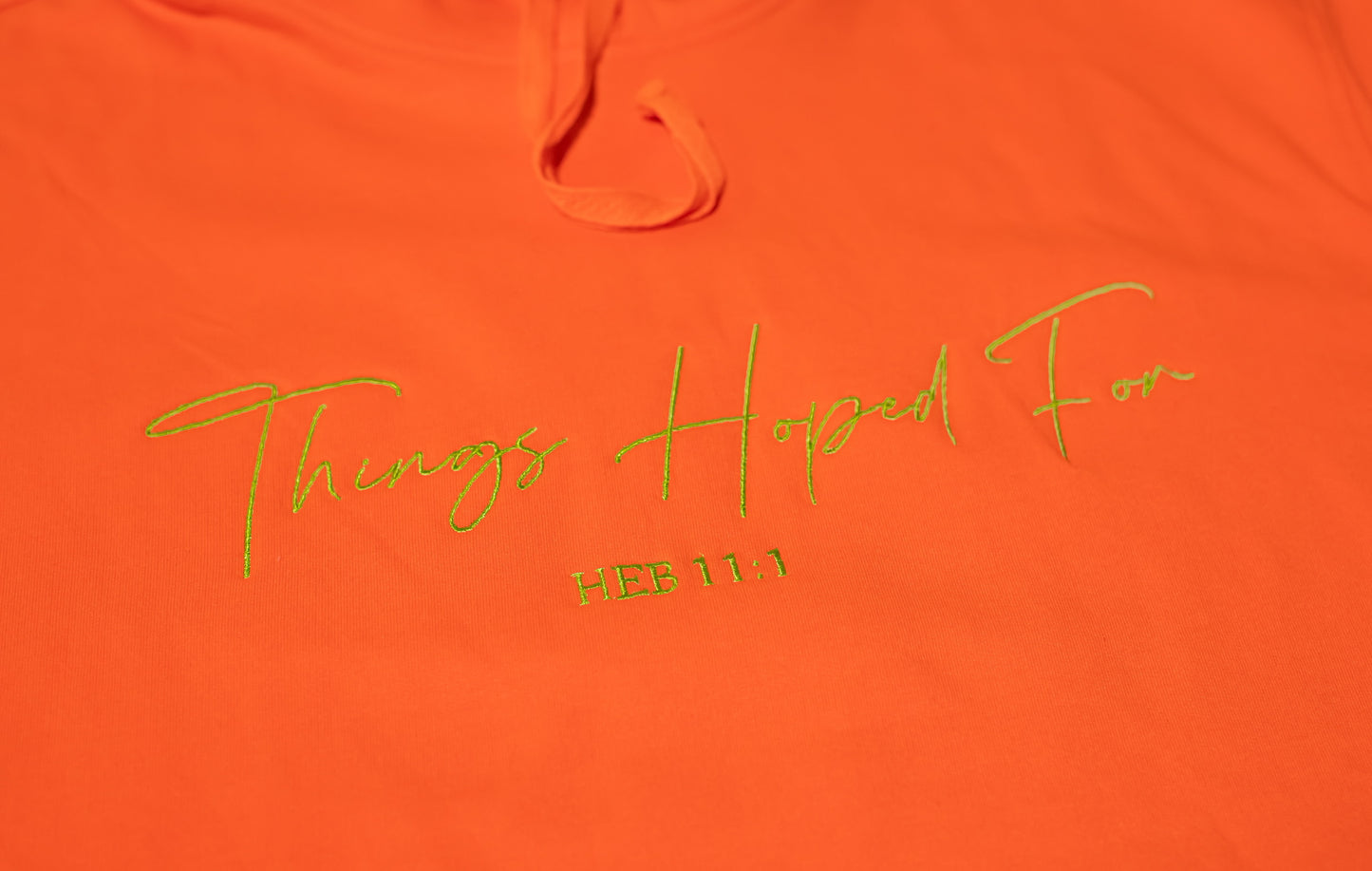 SAFETY ORANGE CROPPED HOODIE