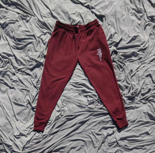 BURGUNDY JOGGERS