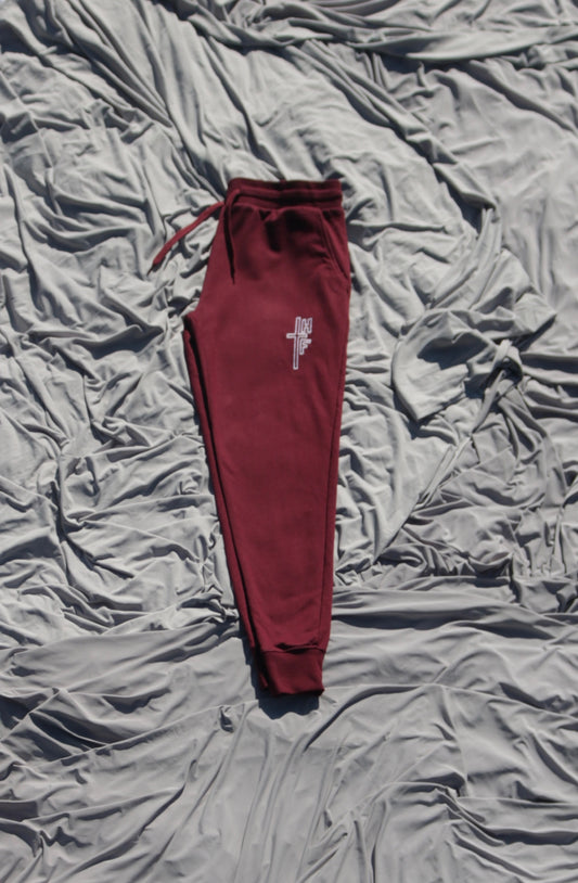 BURGUNDY JOGGERS