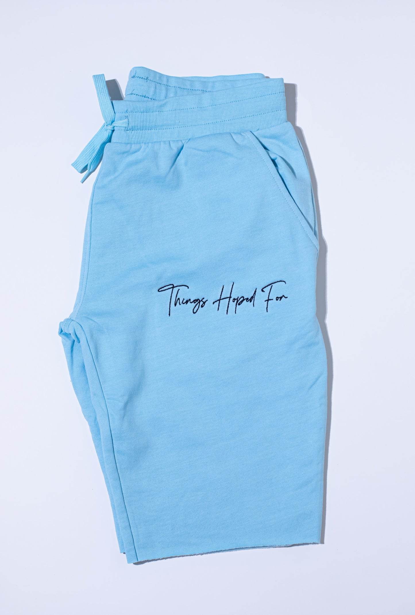 BABY BLUE SWEATSHORTS