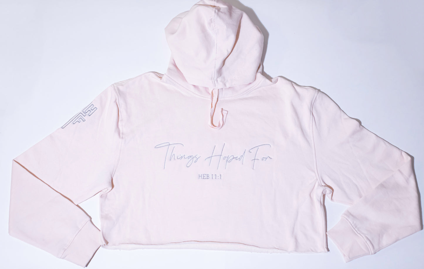 HALO BLUSH CROPPED HOODIE