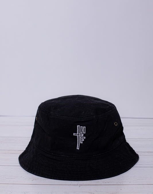 BLACK BUCKET HAT