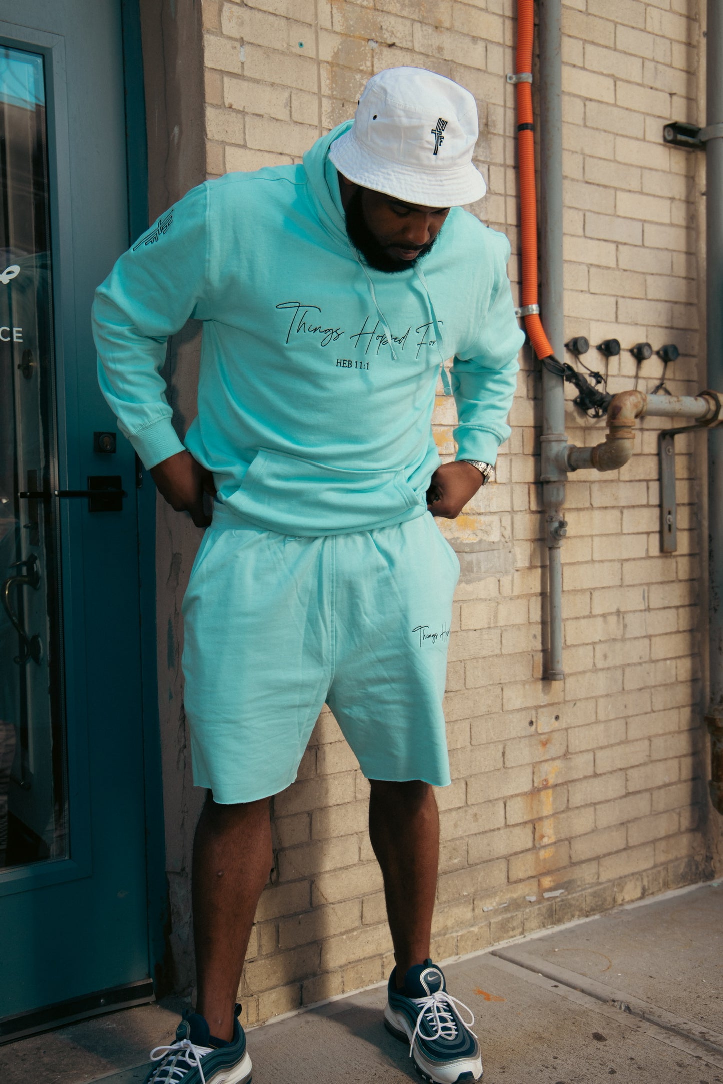 BABY BLUE SWEATSHORTS