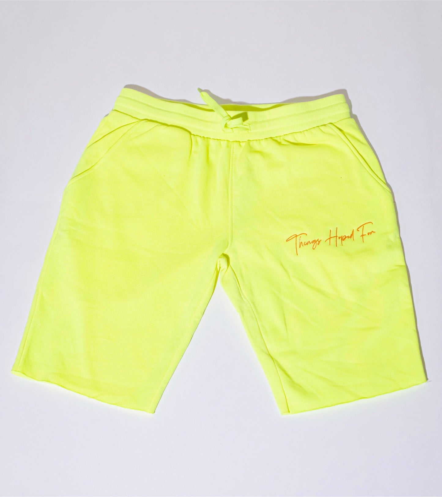 SAFETY GREEN SWEATSHORTS